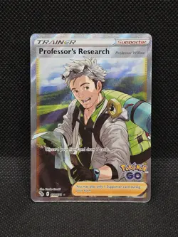 Professor's Research Full Art 078/078 Pokemon GO Card 2022 Trainer - Image 1