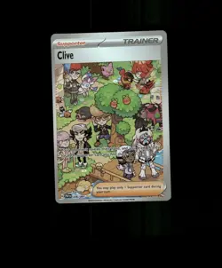Custom HOLO Clive Trainer Card Clive Card READ DESCRIPTION BELOW - Image 1