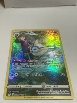 Vaporeon TG02/TG30 Trainer Gallery Brilliant Stars Pokemon Card Mint - Image 2