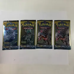 Pokemon Sun and Moon Base Set 3 Card Booster Packs 4 Packs lot - Image 1