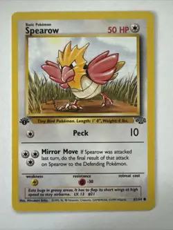 Pokemon Card - Jungle 62/64 - SPEAROW (common) **1st Edition** - NM - Image 1