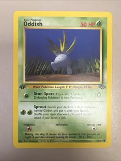 Oddish 58/64 Common Jungle Pokemon Card 1st Edition - Image 1