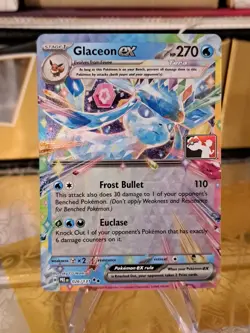 Glaceon Ex Pokemon Prize Pack Series 7 Promo Pokemon Card NM/LP Stamp - Image 1