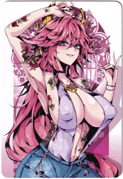 ACG Hentai sexy Card - Yae Miko (punk) - Genshin Impact - Foil Ѡ sexy waifu - Image 3
