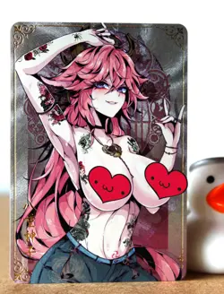 ACG Hentai sexy Card - Yae Miko (punk) - Genshin Impact - Foil Ѡ sexy waifu - Image 4