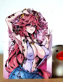ACG Hentai sexy Card - Yae Miko (punk) - Genshin Impact - Foil Ѡ sexy waifu - Image 5