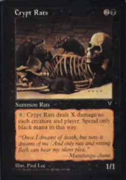 Crypt Rats - Visions: #55, Magic: The Gathering Nm R107 - Image 1