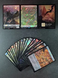 2023 Magic: The Gathering LOTR HUMAN SOLDIER/ PLAINS/ TREASURE Foil Lots - Image 1