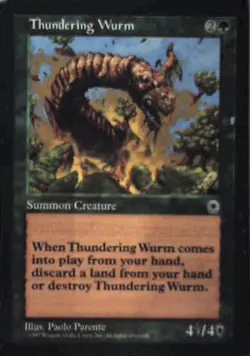 Thundering Wurm - Portal: #189, Magic: The Gathering Lp R96 - Image 1