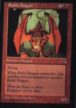 Rathi Dragon - Tempest: #196, Magic: The Gathering Nm R95 - Image 1
