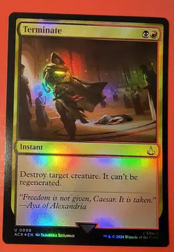 MAGIC, MTG: TERMINATE /ACR /UNCOMMON #0098/ NM, FOIL FINISH - Image 1