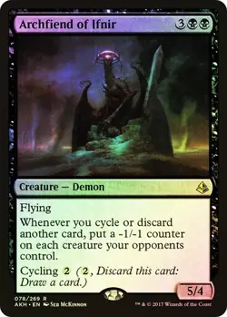 Amonkhet MTG Foil Archfiend of Ifnir Magic - Image 1