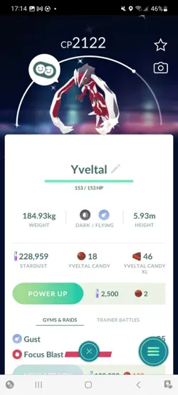 Pokemon Go (Stage 32) Shiny Legendary Yveltal ( 27 Legendarys ) - Image 2