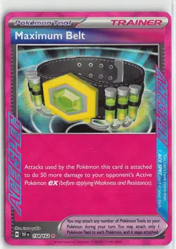 Pokemon TCG Temporal Forces Foil ACE SPEC Rare #154/162 Maximum Belt - Image 1