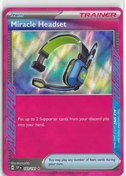 Pokemon TCG Surging Sparks Foil ACE SPEC Rare #183/191 Miracle Headset - Image 1