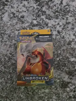 Pokemon Sun And Moon Unbroken Bonds 3 Pack Hanger Box Factory Sealed Charizard - Image 1
