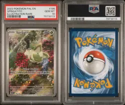 PSA 10 Sprigatito 196/193 Paldea Evolved Illustration Rare Art Pokemon - Image 3