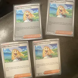 Lillie's Determination 2 Reverse Holo 2 base 119/132 Pokemon Mega Evolution 4x - Image 1