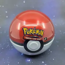 Pokemon TCG Poke Ball Tin - 3 Booster Packs, 2 Sticker Sheets - Brand New - Image 1