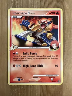 Infernape [4] - 43/111 - Uncommon LP, English Pokemon Rising Rivals - Image 1