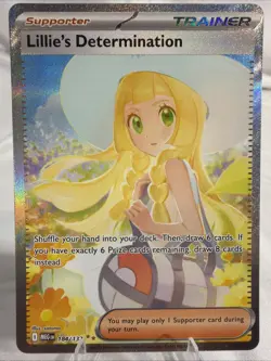 Pokemon TCG Lillie’s Determination Mega Evolution 184/132 SIR *Extremely Clean!* - Image 1