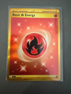 Pokemon TCG - Obsidian Flames - Fire Energy - Gold Secret Rare - 230/197 - NM - Image 1