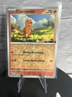 EB Games Charmander 004/165 Reverse Promo 151 Australia Exclusive Pokemon NM- - Image 1