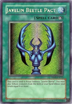 Lightly Played Javelin Beetle Pact - PP01-EN012 - Secret Rare - Unlimited Editio - Image 1