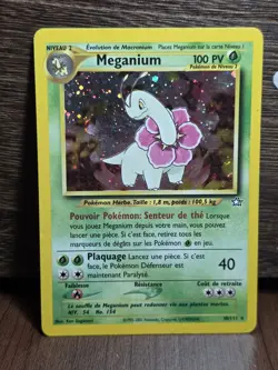 Pokemon Meganium 10/111 Neo Genesis Unlimited Pokemon 2000 Holo Foil Card LP - Image 1