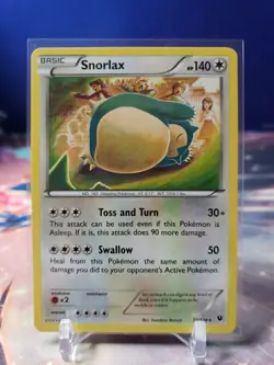 Snorlax 77/124 - XY Fates Collide Non-Holo Rare Pokemon Card 2016 - LP - Image 1