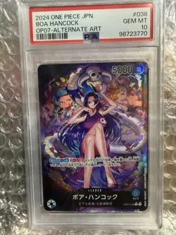 Boa Hancock PSA10 Leader Parallel OP07 038 One Piece Card Rare L TCG - Image 1