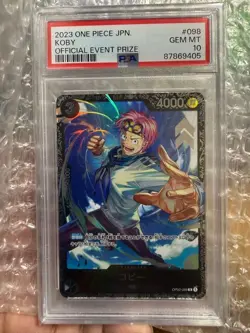 Koby PSA10 Flagship Battle July 2023 Promo OP02 098 One Piece Rare Card - Image 1