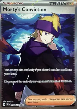 Pokemon Temporal Forces Morty's Conviction Ultra Rare Card 201/162 NM Condition - Image 1