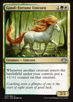 Good-Fortune Unicorn - Near Mint MTG Modern Horizons - Image 1