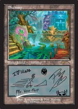 Swamp (Post Malone) -Foil Near Mint MTG Secret Lair - Image 1
