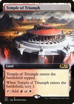 1x Temple of Triumph - Extended Art NM Eng MTG - Core Set 2021 - Image 1