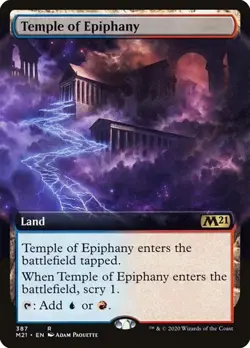 1x Temple of Epiphany - Extended Art NM Eng MTG - Core Set 2021 - Image 1