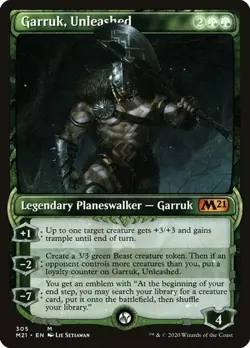 1x Garruk, Unleashed - Showcase NM Eng MTG - Core Set 2021 - Image 1