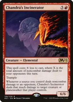1x Chandra's Incinerator NM Eng MTG - Core Set 2021 - Image 1