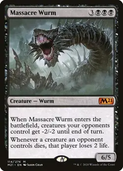 1x Massacre Wurm NM Eng MTG - Core Set 2021 - Image 1