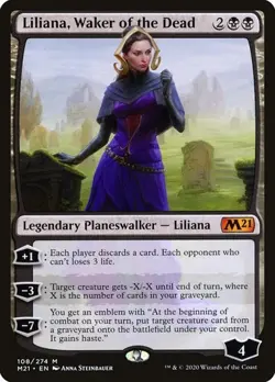 1x Liliana, Waker of the Dead NM Eng MTG - Core Set 2021 - Image 1