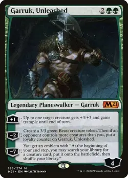 1x Garruk, Unleashed NM Eng MTG - Core Set 2021 - Image 1