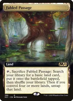 1x Fabled Passage - Extended Art NM Eng MTG - Core Set 2021 - Image 1