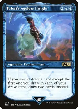 1x Teferi's Ageless Insight - Showcase NM Eng MTG - Core Set 2021 - Image 1