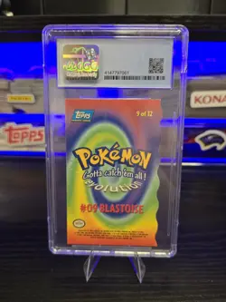 1999 Topps Pokemon the Movie Blastoise Die-Cut Card - CGC 8 - Image 2