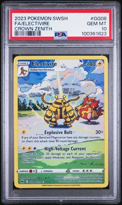 2023 Pokemon Sword And Shield Crown Zenith Crown Zenith Electivire 10 PSA #GG08 - Image 1