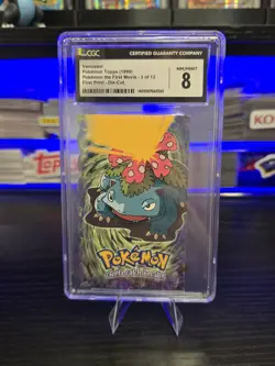 Pokemon: Venusaur 3 of 12 DIE-CUT 1st Print 1999 RARE Vintage - CGC 8 - A88 - Image 1