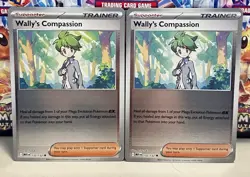 (Set Of 2) Pokemon Mega Evolution Reverse Holo Card Wally's Compassion (132/132) - Image 1