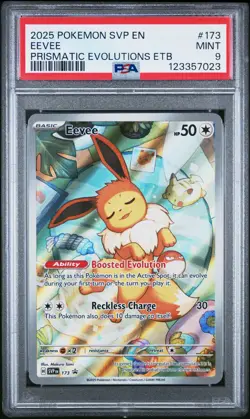 2025 POKEMON SVP EN-SV BLACK STAR PROMO #173 EEVEE PSA 9 - Image 1