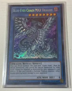 Yugioh Blue-Eyes Chaos MAX Dragon MVP1-ENS04 Secret Rare 1st Ed NM - Image 2